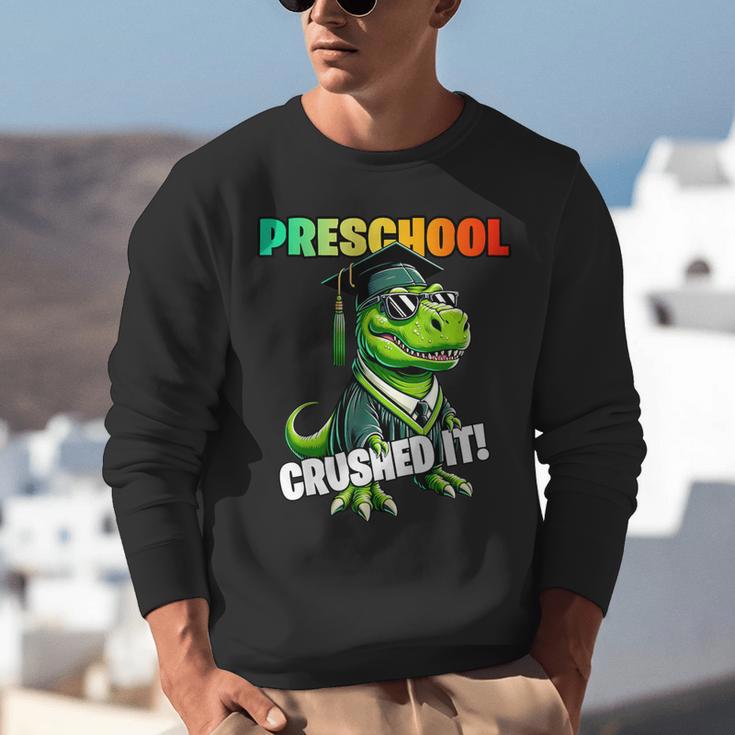 Graduation Preschool DinosaurRex Crushed It Boys Grad Unisex Sweatshirt