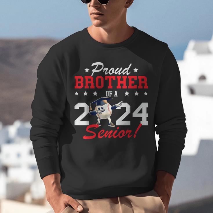 Graduation Proud Brother Of A 2024 Senior Baseball Player Unisex Sweatshirt