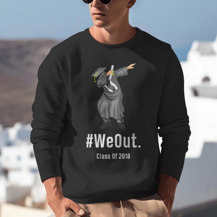 Graduation T-Shirt Dabbing Graduation We Out Class Of 2018 Unisex Sweatshirt