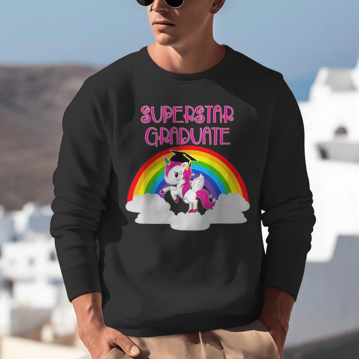 Graduation Unicorn Superstar Magical Colorful Rainbow Tshirt Unisex Sweatshirt