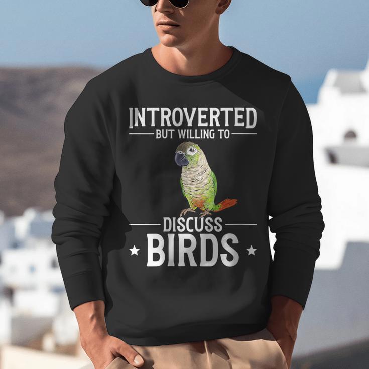 Green Cheek Conure Introvert Parrot Bird Conure Unisex Sweatshirt