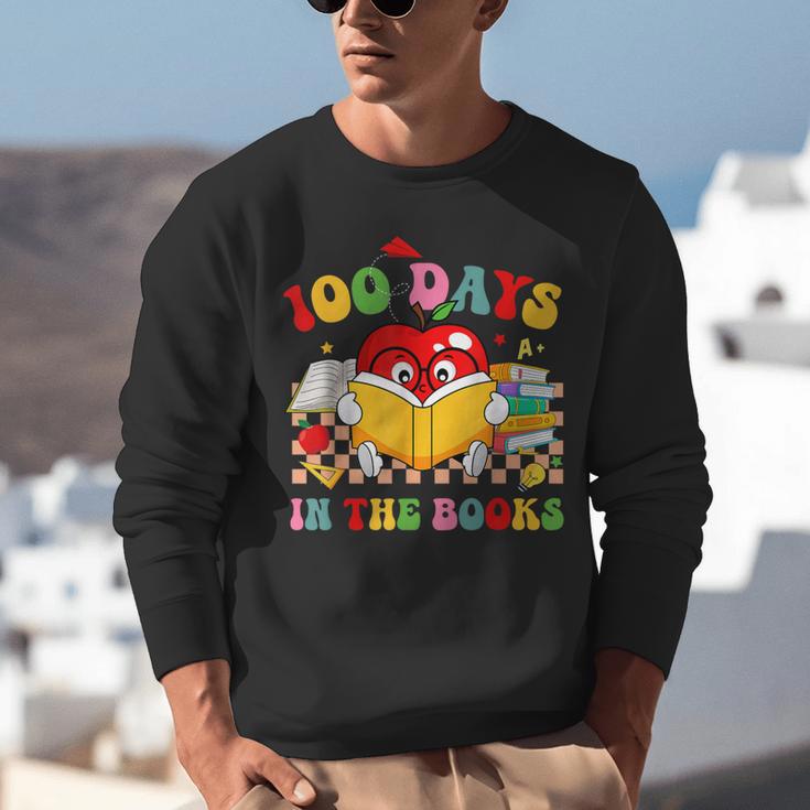Groovy 100 Days In The Books Reading 100th Day Of School Unisex Sweatshirt