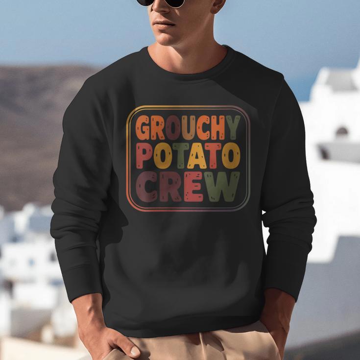Grouchy Potato Crew Introvert Sarcasm Unisex Sweatshirt