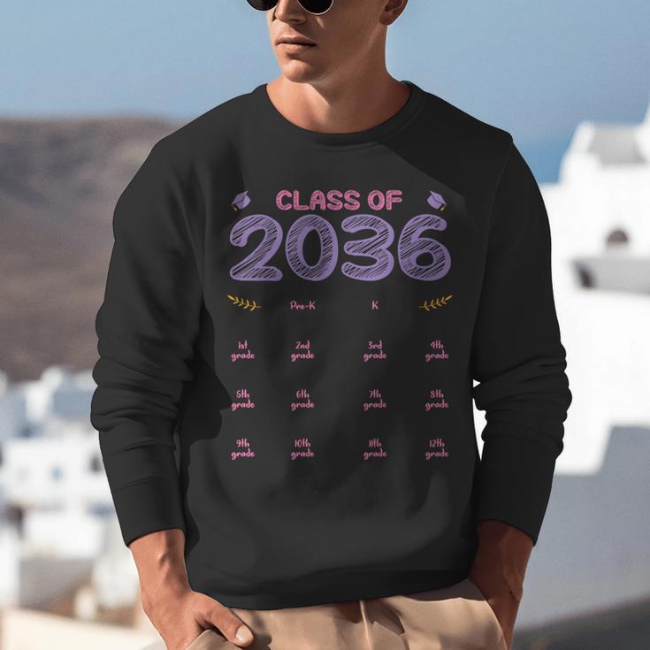 Grow With Me Graduation First Day Of School Class Of 2036 Unisex Sweatshirt