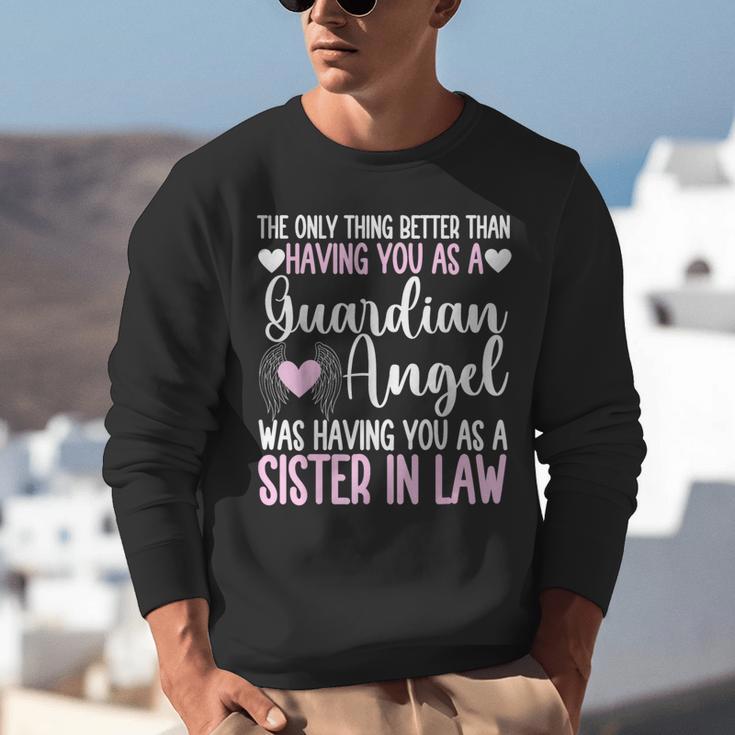 Guardian Angel Memorial In Memory Of Sister In Law Unisex Sweatshirt
