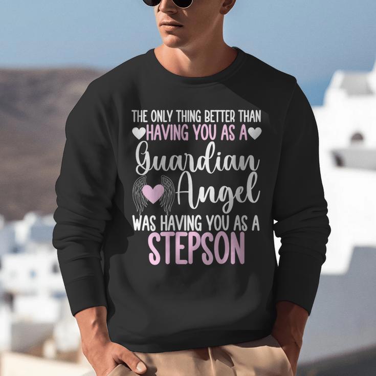 Guardian Angel Memorial In Memory Of Stepson For Stepmother Unisex Sweatshirt
