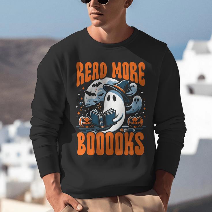 Halloween Book Lover Ghost Boo Pun Read More Boooks Unisex Sweatshirt