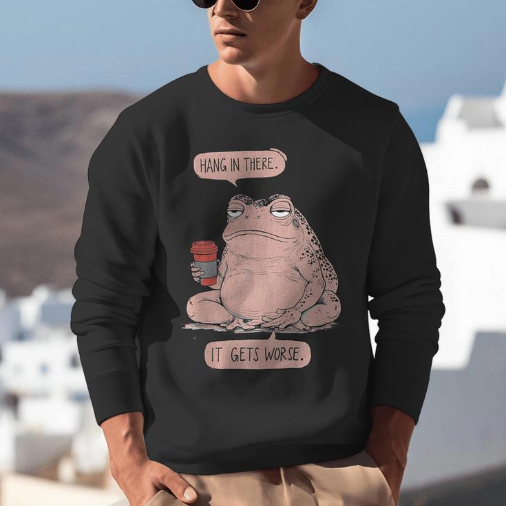 Hang In There It Gets Worse Introverts Anti Valentines Day Unisex Sweatshirt Hang In There It Gets Worse Introverts Anti Valentines Day Unisex Sweatshirt