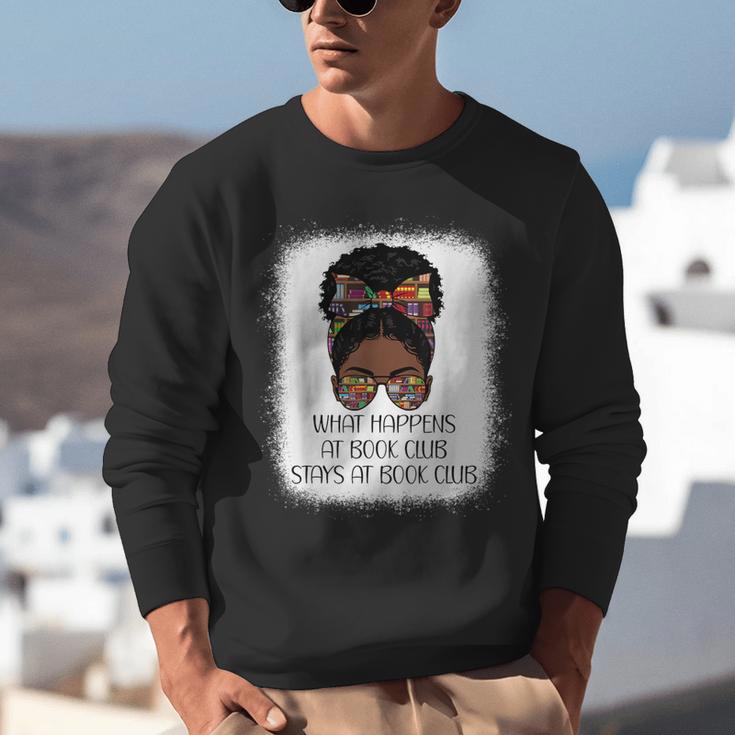 What Happens At Book Club Stays At Book Club Black Women Unisex Sweatshirt What Happens At Book Club Stays At Book Club Black Women Unisex Sweatshirt