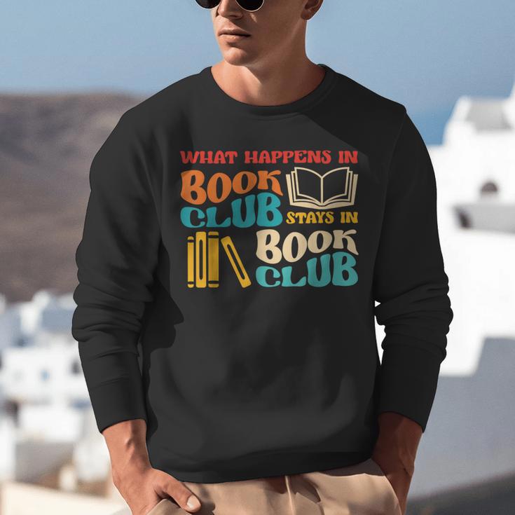What Happens In Book Club Stays In Book Club Retro Unisex Sweatshirt