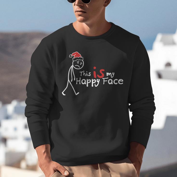This Is My Happy Face List Christmas Introvert Unisex Sweatshirt