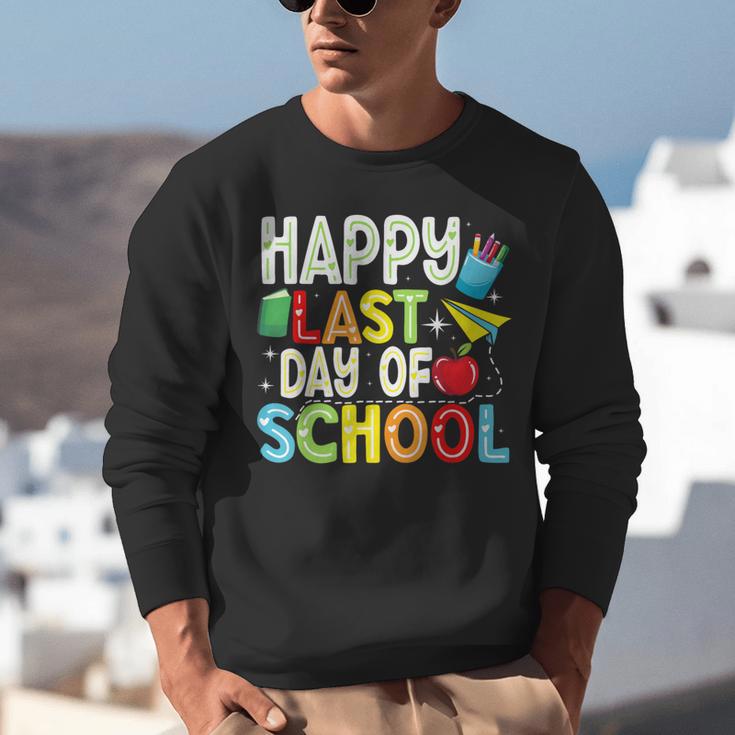 Happy Last Day Of School Teacher Kids Boys Girls Graduation Unisex Sweatshirt