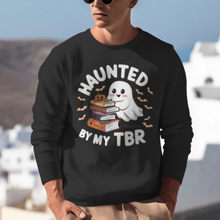 Haunted By My TBR Cute Ghost Book Reading Teacher Halloween Unisex Sweatshirt