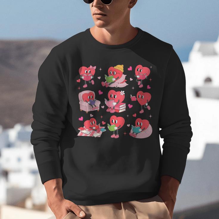 Hearts Reading Book Lovers All Booked For Valentine Unisex Sweatshirt Hearts Reading Book Lovers All Booked For Valentine Unisex Sweatshirt