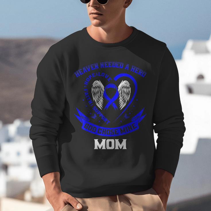 Heaven Need a Hero Colon Cancer Awareness In Memory Of Mom Unisex Sweatshirt Heaven Need a Hero Colon Cancer Awareness In Memory Of Mom Unisex Sweatshirt