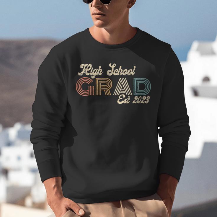 High School Grad 2023 Class Of 2023 Retro Graduation Done Unisex Sweatshirt