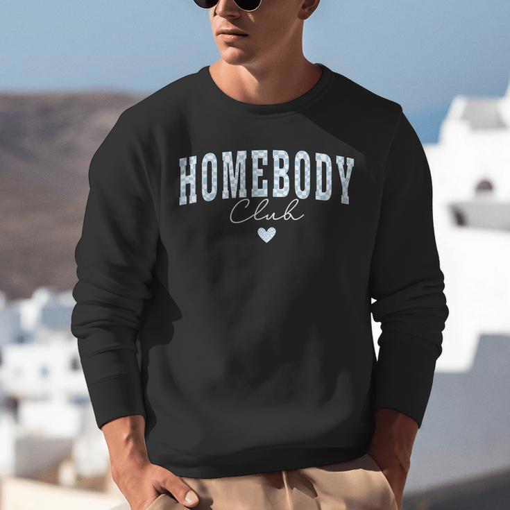 Homebody Club Checkerboard Introvert Self Growth Work Home Unisex Sweatshirt Homebody Club Checkerboard Introvert Self Growth Work Home Unisex Sweatshirt