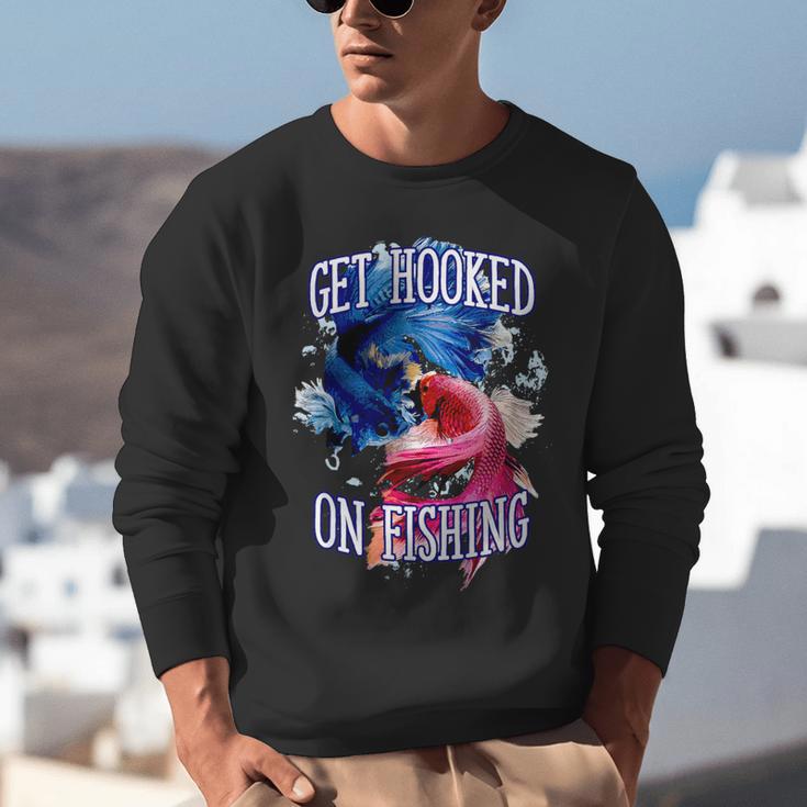 Hooked On Fishing Introvert Sayings Antisocial Quotes Unisex Sweatshirt Hooked On Fishing Introvert Sayings Antisocial Quotes Unisex Sweatshirt