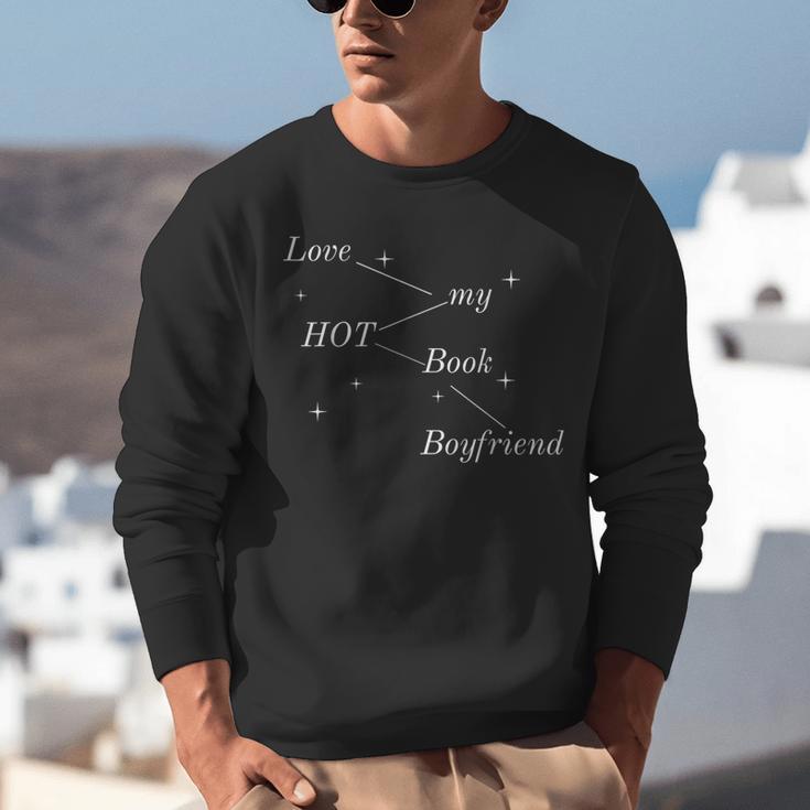 Hot Book Boyfriend Booklover Reader Fan Girl Unisex Sweatshirt Hot Book Boyfriend Booklover Reader Fan Girl Unisex Sweatshirt