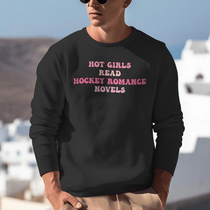 Hot Girls Read Hockey Romance Novels Book Lovers Unisex Sweatshirt Hot Girls Read Hockey Romance Novels Book Lovers Unisex Sweatshirt