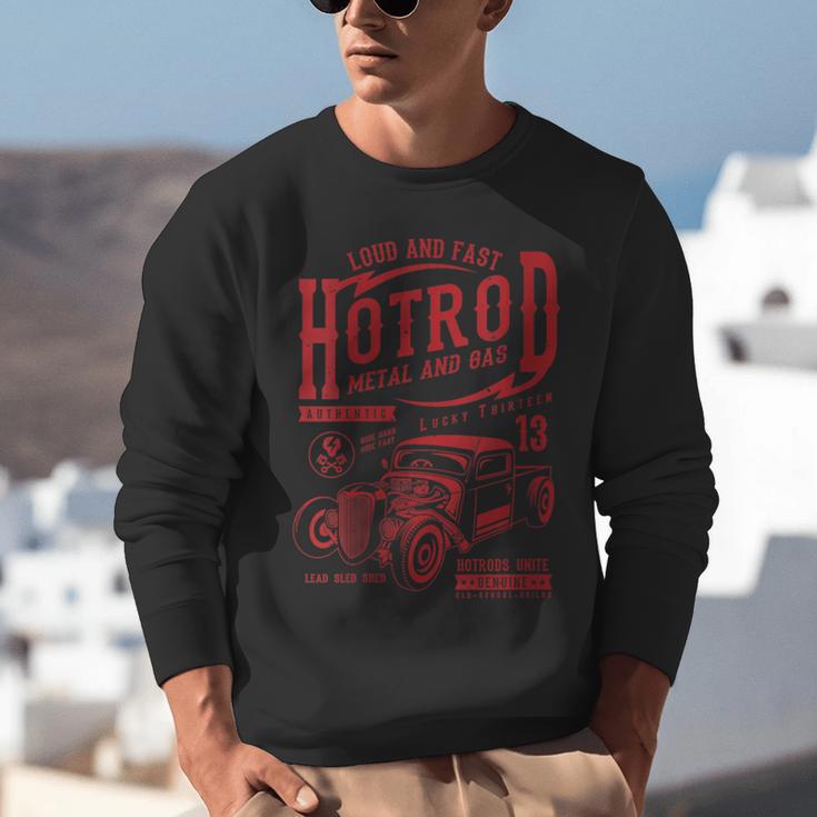 Hotrod Car Automotive Nostalgia Distressed Retro Unisex Sweatshirt