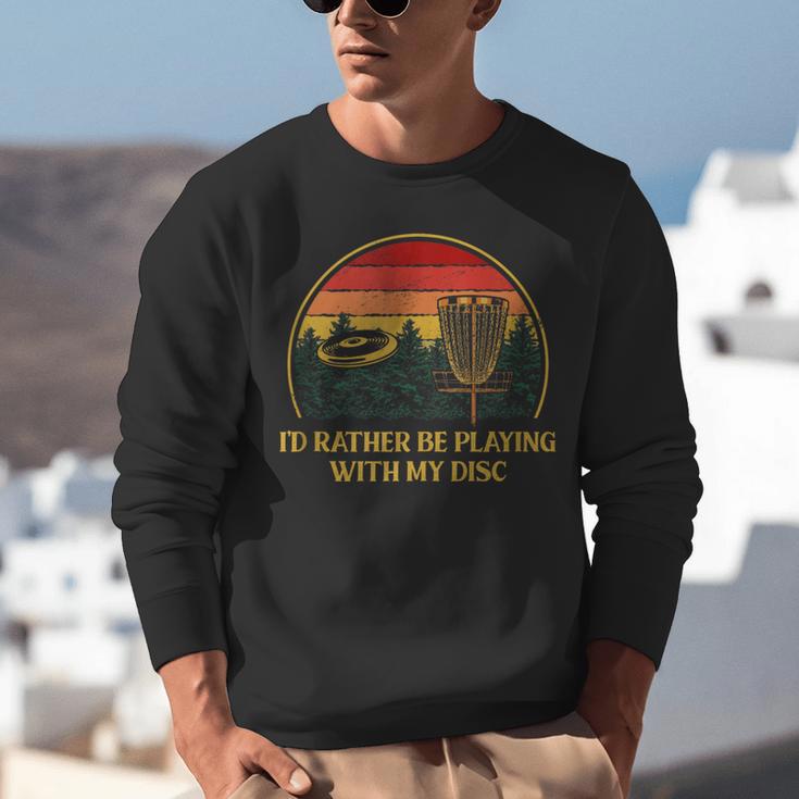 Id Rather Be Playing With My Disc Introvert Disc Golf Unisex Sweatshirt Id Rather Be Playing With My Disc Introvert Disc Golf Unisex Sweatshirt