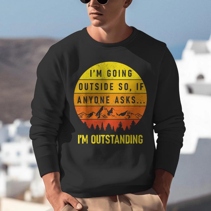 I'm Outstanding Retro Introvert Mountain Trip Lover Unisex Sweatshirt I'm Outstanding Retro Introvert Mountain Trip Lover Unisex Sweatshirt