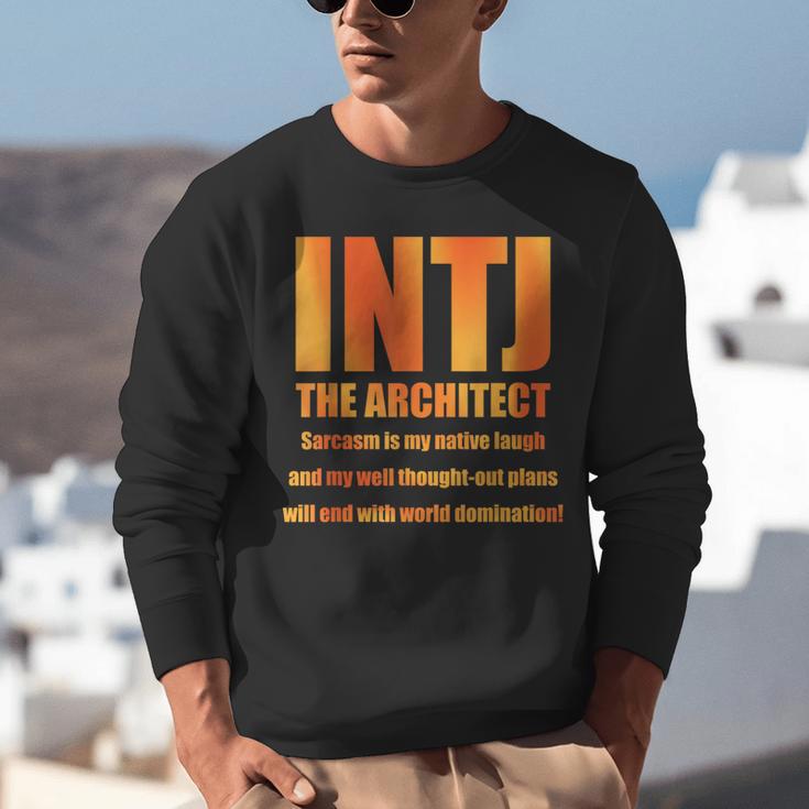 INTJ Architect Personality Introvert Sarcastic Orange Unisex Sweatshirt INTJ Architect Personality Introvert Sarcastic Orange Unisex Sweatshirt