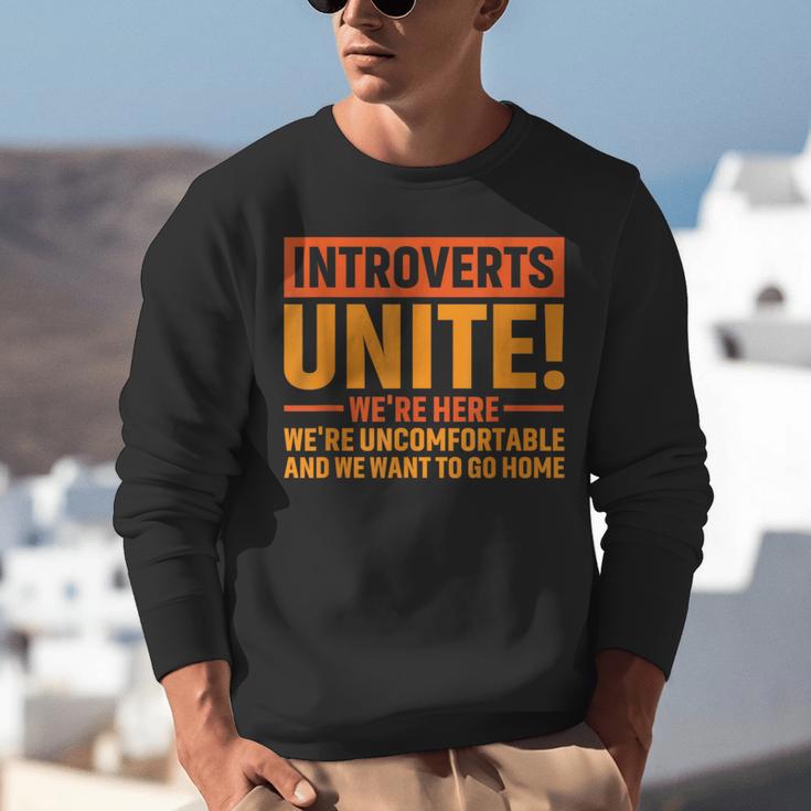Introvert Antisocial Sarcasm Introverts Unite Anti Social Unisex Sweatshirt