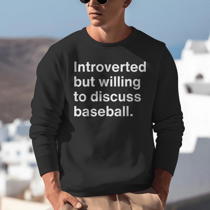 Introvert Baseball Player Fan Unisex Sweatshirt Introvert Baseball Player Fan Unisex Sweatshirt