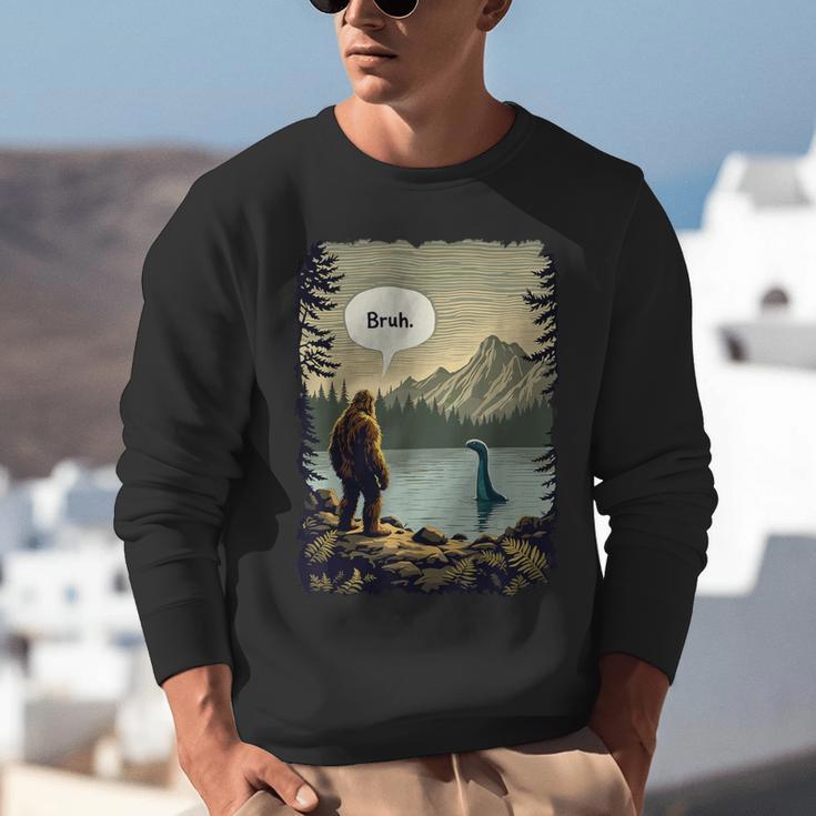 Introvert Bigfoot Sasquatch Loch Ness Monster Bruh Unisex Sweatshirt Introvert Bigfoot Sasquatch Loch Ness Monster Bruh Unisex Sweatshirt