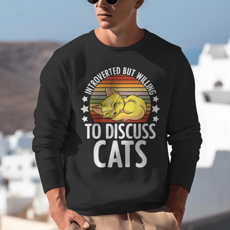 Introvert Cat Kitten Quote For Feline Whisperer Unisex Sweatshirt Introvert Cat Kitten Quote For Feline Whisperer Unisex Sweatshirt
