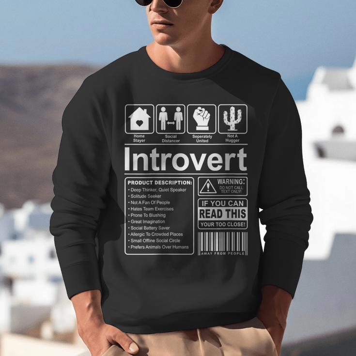 Introvert Label Antisocial Loner Socially Awkward Unisex Sweatshirt Introvert Label Antisocial Loner Socially Awkward Unisex Sweatshirt