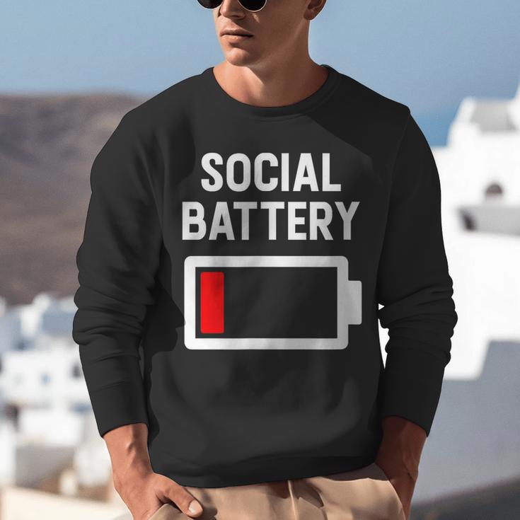 Introvert Low Social Battery Level Anti Social People Unisex Sweatshirt Introvert Low Social Battery Level Anti Social People Unisex Sweatshirt