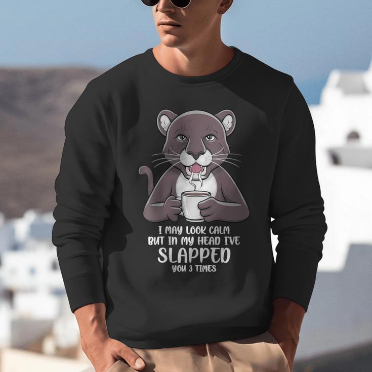 Introvert Panther And Coffee Lovers Unisex Sweatshirt Introvert Panther And Coffee Lovers Unisex Sweatshirt