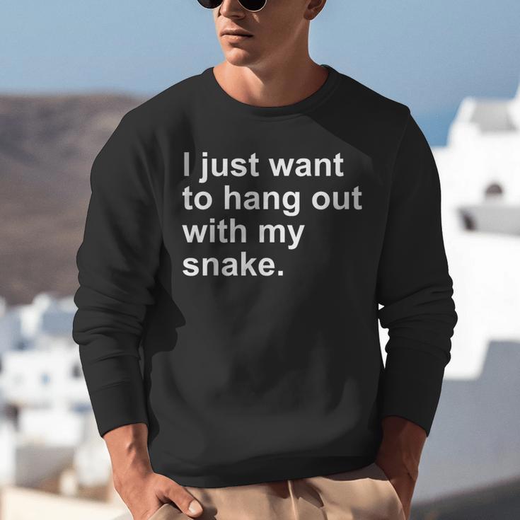 Introvert Pet Snake Owner Unisex Sweatshirt Introvert Pet Snake Owner Unisex Sweatshirt