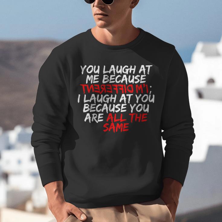 Introvert Quote With Backwards I'm Different Unisex Sweatshirt Introvert Quote With Backwards I'm Different Unisex Sweatshirt