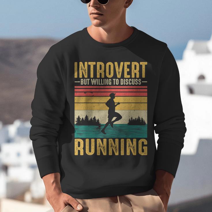 Introvert But Willing To Discuss Running Unisex Sweatshirt Introvert But Willing To Discuss Running Unisex Sweatshirt