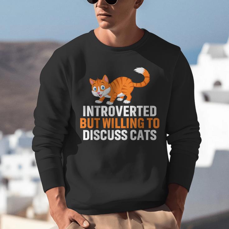 Introverts Cat Lover Introvert Antisocial Cats Anti Social Unisex Sweatshirt