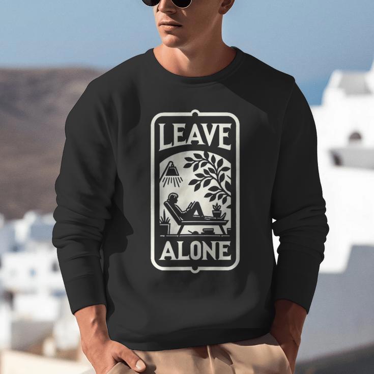 Introvert's Peaceful Solitude Graphic Leave Alone Quiet Unisex Sweatshirt