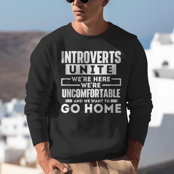 Introverts Unite Quiet Observer Introverted Antisocial Unisex Sweatshirt