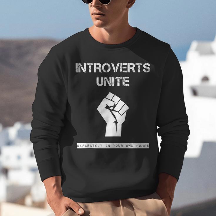 Introverts Unite Separately In Your Own Homes Sarcasm Unisex Sweatshirt Introverts Unite Separately In Your Own Homes Sarcasm Unisex Sweatshirt