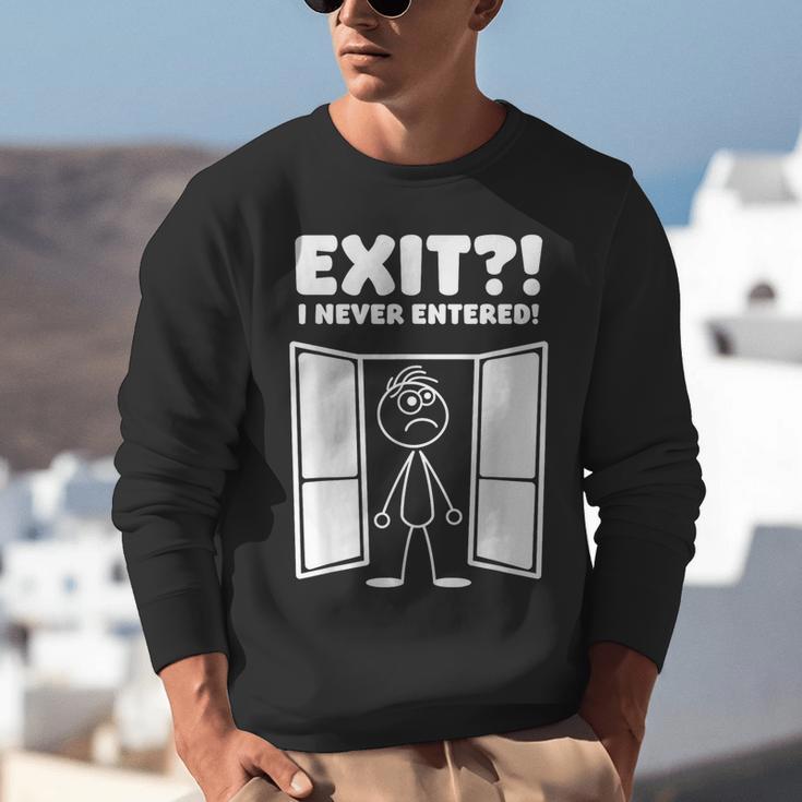 Irony Sarcasm Introvert Dry Humor Comic Cartoon Geek Nerd Unisex Sweatshirt