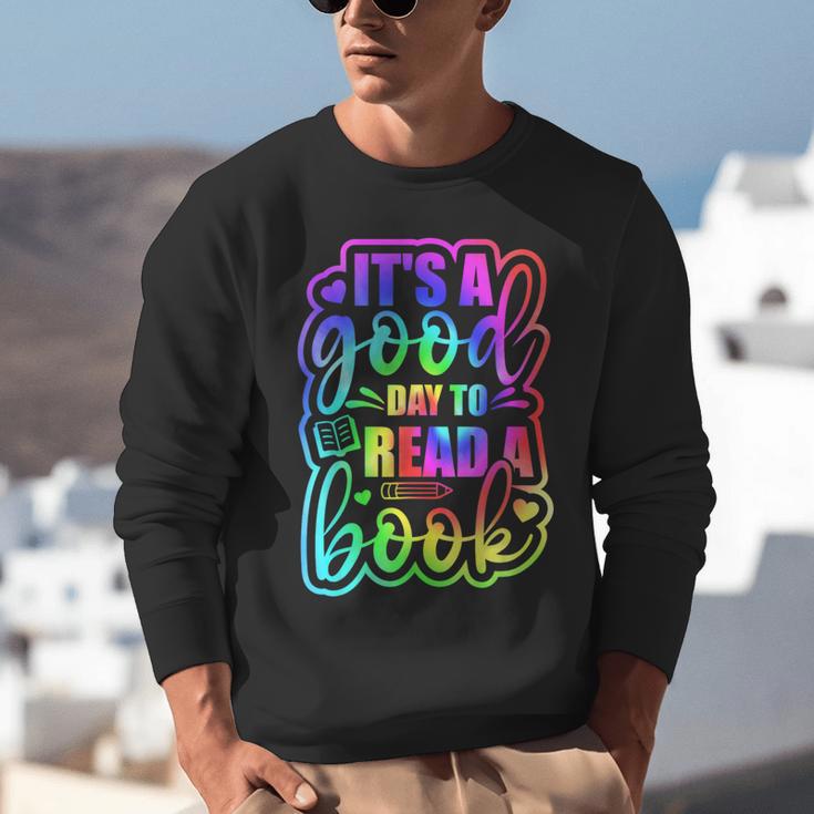 Its A Good Day To Read Book Kids Boys Girls Reading Graphic Unisex Sweatshirt