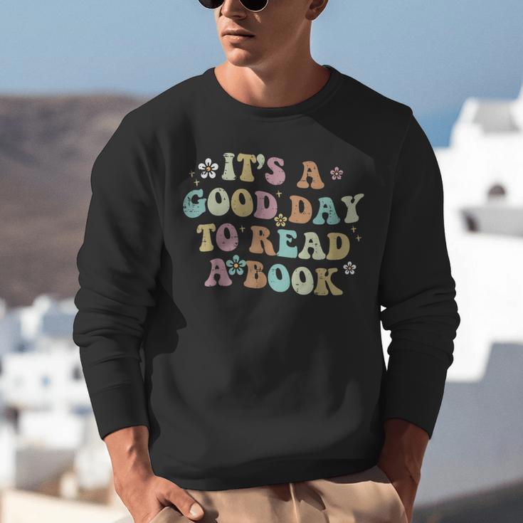 It's A Good Day To Read A Book Reading Librarian Teacher Kid Unisex Sweatshirt