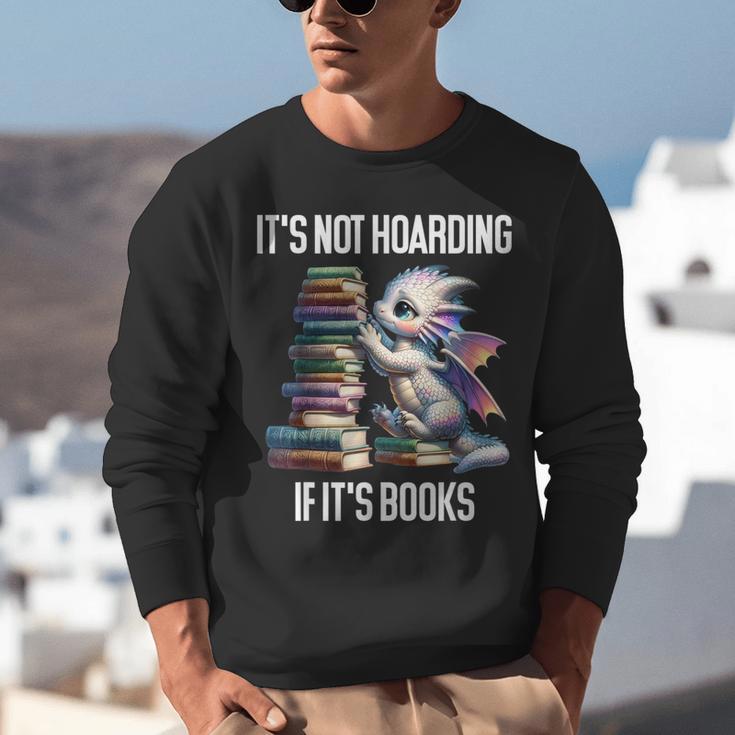 It's Not Hoarding If It's Books ShirtDragon Reading Book Unisex Sweatshirt