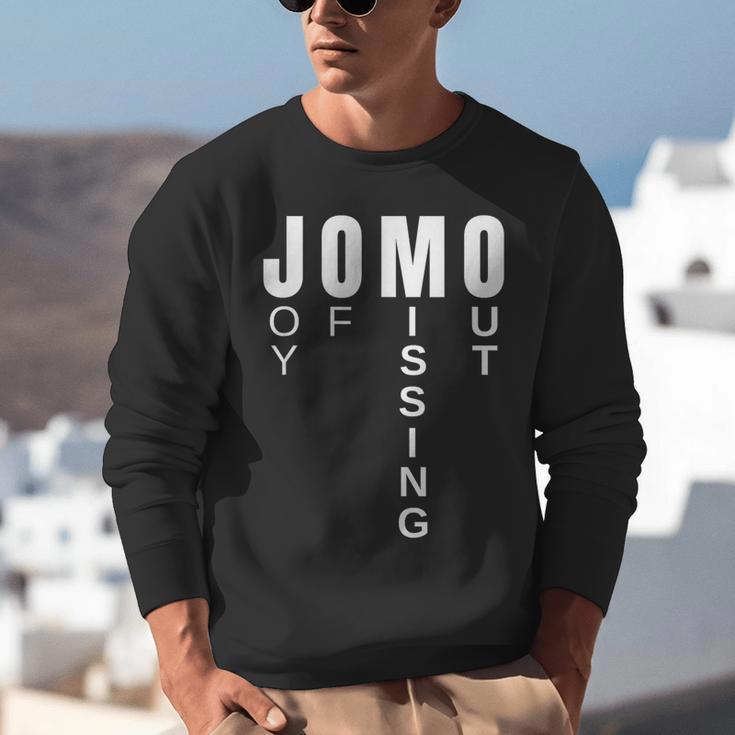 JOMO Joy Of Missing Out Sarcastic Introvert Unisex Sweatshirt JOMO Joy Of Missing Out Sarcastic Introvert Unisex Sweatshirt