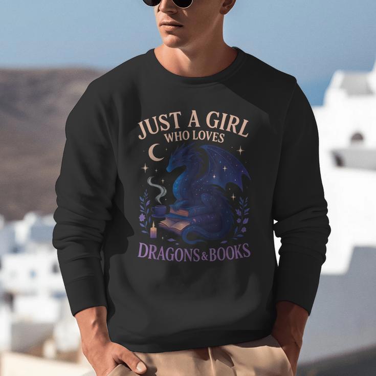 Just a Girl Who Loves Dragons And Books Fantasy Unisex Sweatshirt Just a Girl Who Loves Dragons And Books Fantasy Unisex Sweatshirt