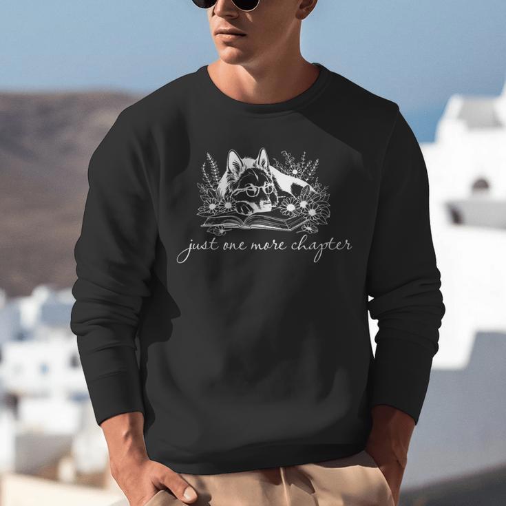 Just One More Chapter Dog German Shepherd Book Lover Unisex Sweatshirt