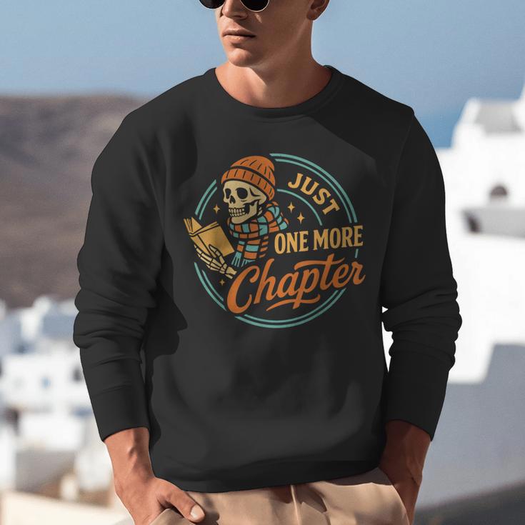 Just One More Chapter Skeleton Reading Book Scaft Beanie Unisex Sweatshirt